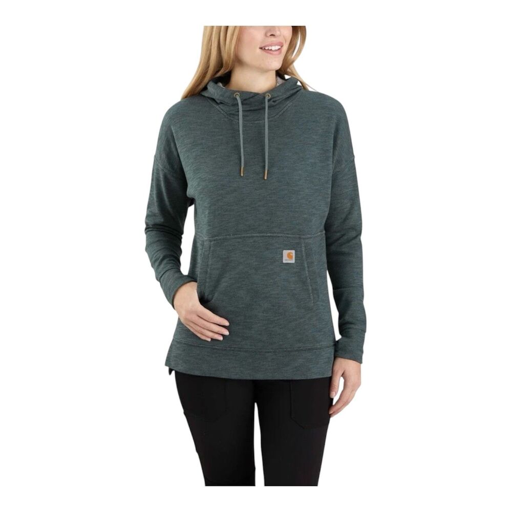 Carhartt Newberry Hoodie Sweatshirt Women XS Heather Green Relaxed Layer Warmth